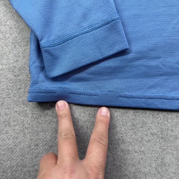 Vintage Patagonia Capilene 1/4 Zip Pullover Womens L Blue Base Layer Made In USA - Picture 10 of 16